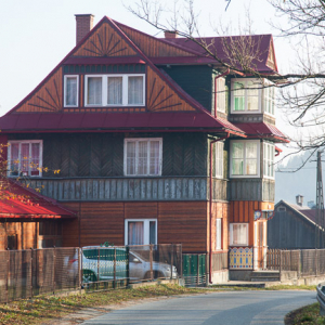 Ochotnica Gorna, panorama wsi. EU, Pl, Malopolska.